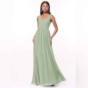 Azazie Keyla dusty sage dress